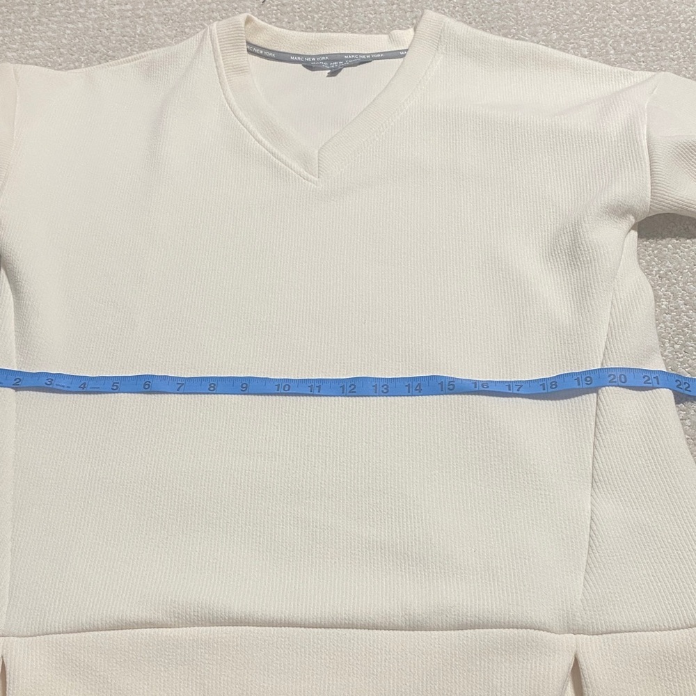Marc New York Women's V-Neck Off-White Sweater Size L/G - Picture 13 of 14